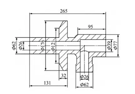 The size of the globe valve body casting